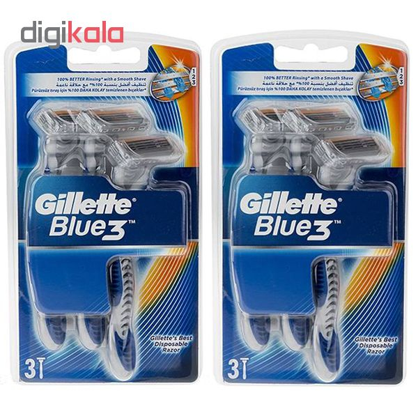 خود تراش ‏ژیلت مدل Blue 3 مجموعه 2 عددی
