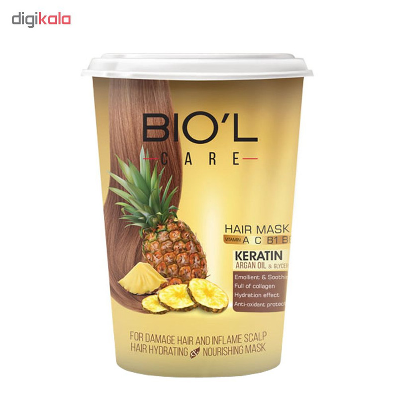 ماسک مو بیول سری Vitality مدل pineapple حجم 500 میلی لیتر