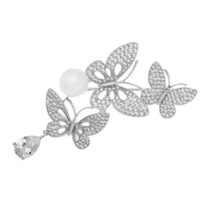 گل سینه طرح  پروانه کد G1147 تک سایز