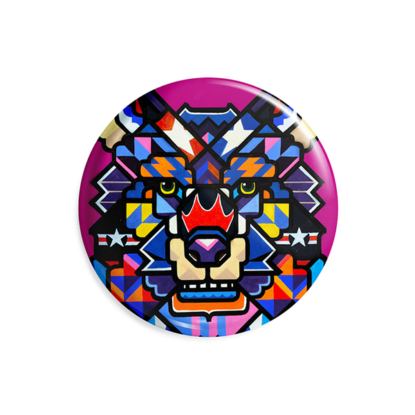 پیکسل ماسا دیزاین طرح گرگ رنگی کد AS513 تک سایز