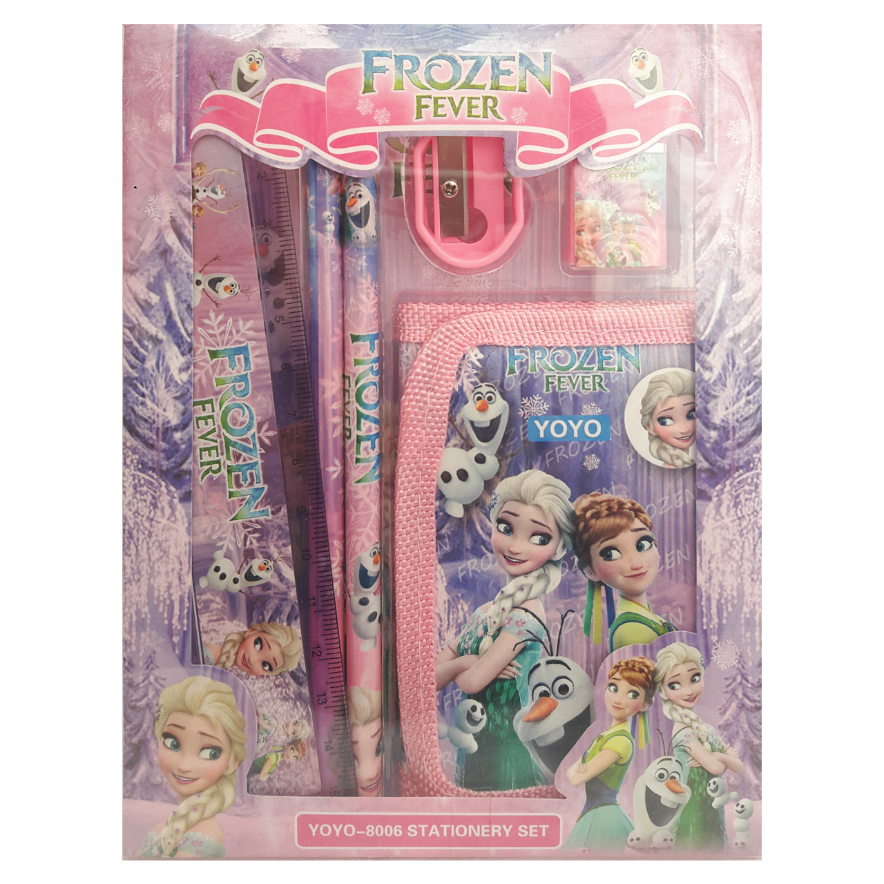 بسته لوازم التحریر یویو طرح  frozen fever مجموعه 6 عددی 