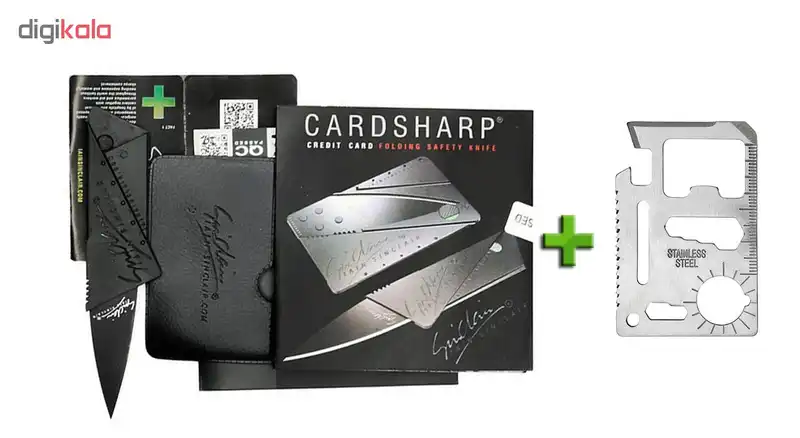 پک چاقو کارتی مدل سینکلر به همراه ابزار چند کاره مدل STE102