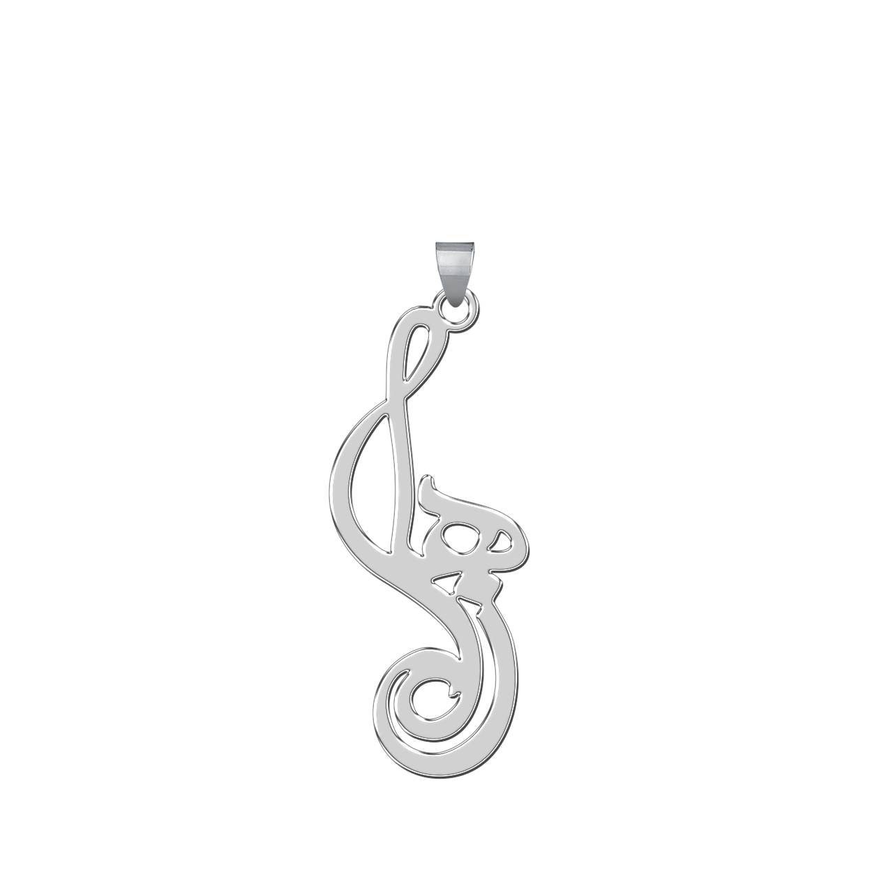 آویز گردنبند نقره زنانه ترمه 1طرح زهرا کد L44