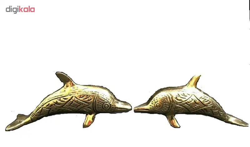 مجسمه برنزی طرح دلفین مدل D1 مجموعه 2 عددی