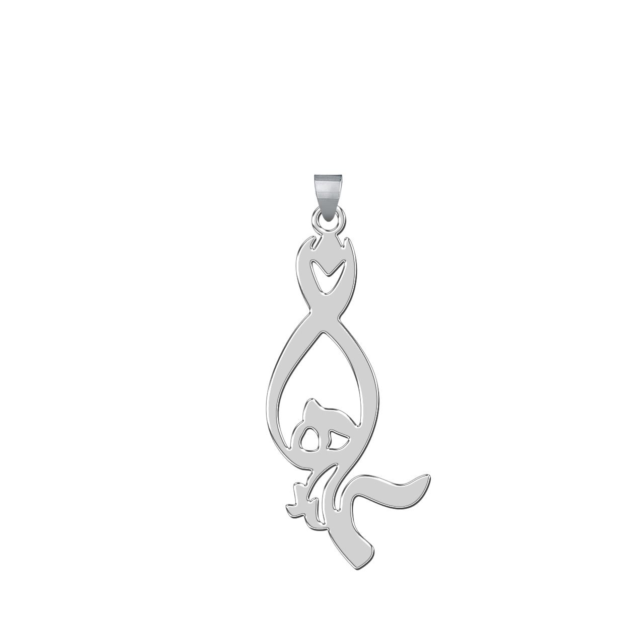 آویز گردنبند نقره زنانه ترمه 1طرح سمانه کد L72