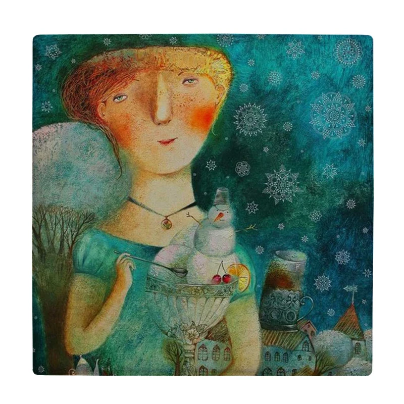 زیر لیوانی طرح بانوی زمستانی کد    3275796_665