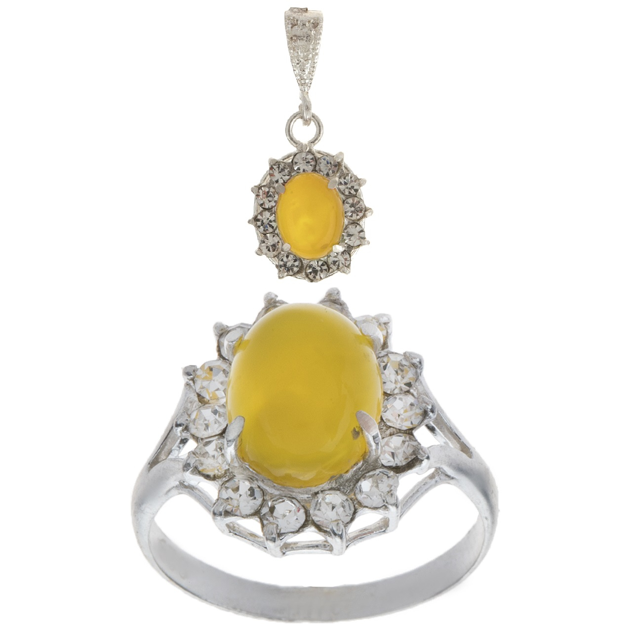 نیم ست نقره مدل 014