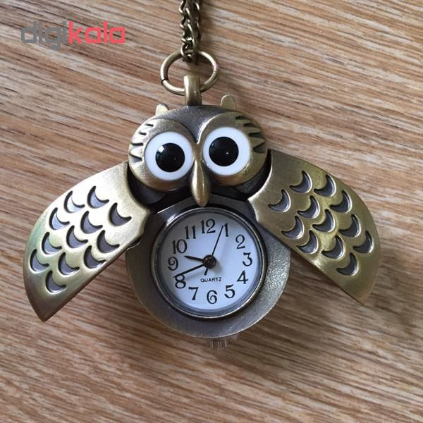ساعت جیبی زنانه طرح جغد کد 001