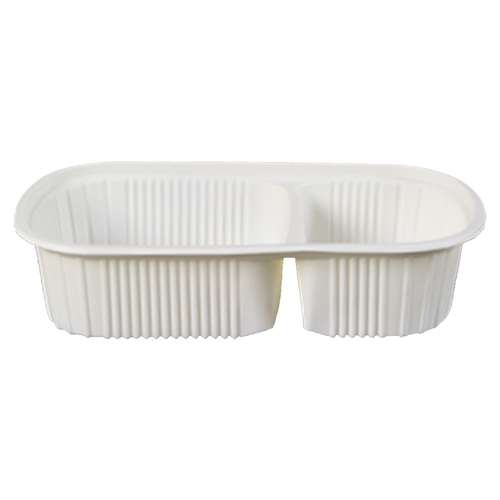 ظرف یکبار مصرف گیاهی آملون مدل AML-2KHANE-12 بسته 12 عددی