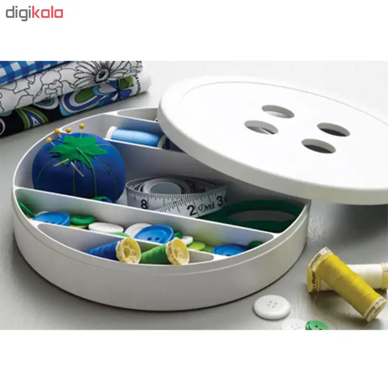 جعبه نخ و سوزن طرح دکمه