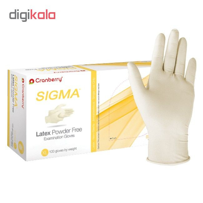 دستکش لاتکس کرنبری مدل SIGMA سایز XLarge بسته 100 عددی