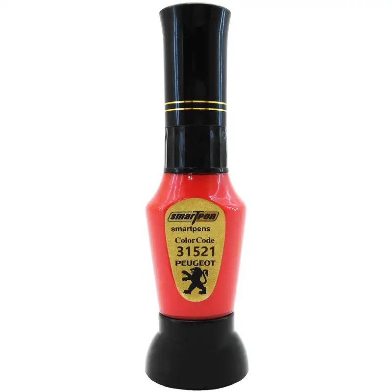 قلم خشگیر بدنه خودرو اسمارت پن رنگ قرمز ساده (گوجه ای) پژو 206 ایران خودرو کد 31521 حجم 15 میلی لیتر