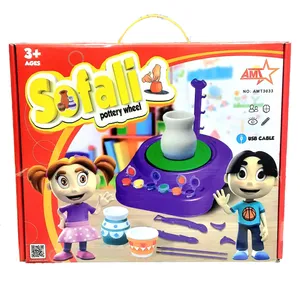 اسباب بازی سفالگری مدل 2025 برقی طرح آبرنگ دار