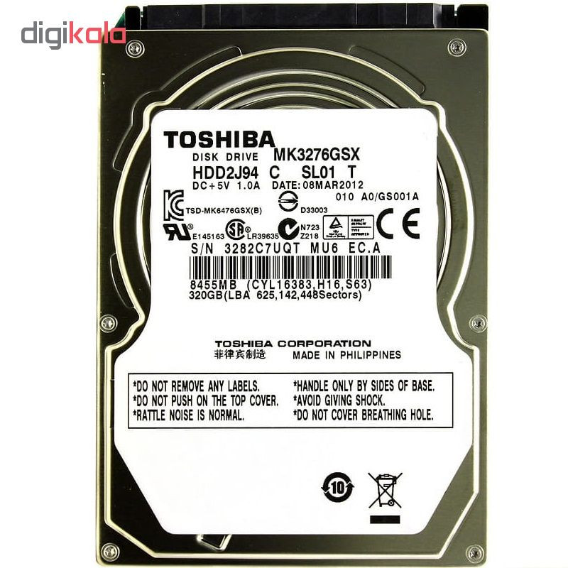 هارددیسک اینترنال توشیبا مدل MK3276GSX ظرفیت 320 گیگابایت 1