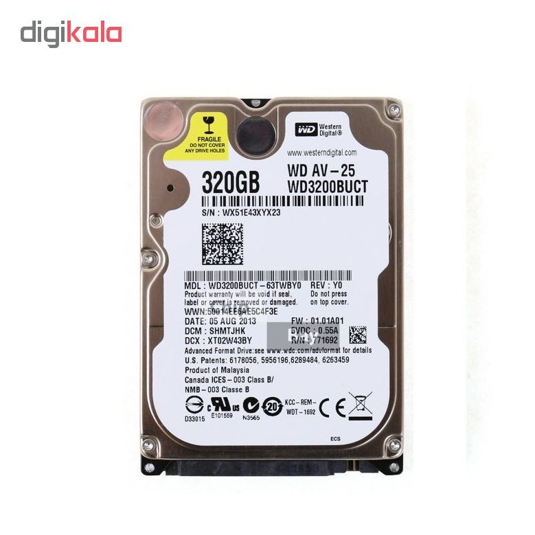 هارددیسک اینترنال وسترن دیجیتال مدل WD3200BUCT ظرفیت 320 گیگابایت 1