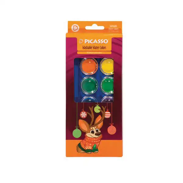 آبرنگ 12 رنگ پیکاسو طرح گوزن