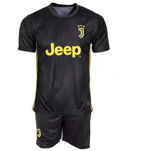 پیراهن و شورت ورزشی پسرانه طرح رونالدو مدل juventus18/19 رنگ مشکی