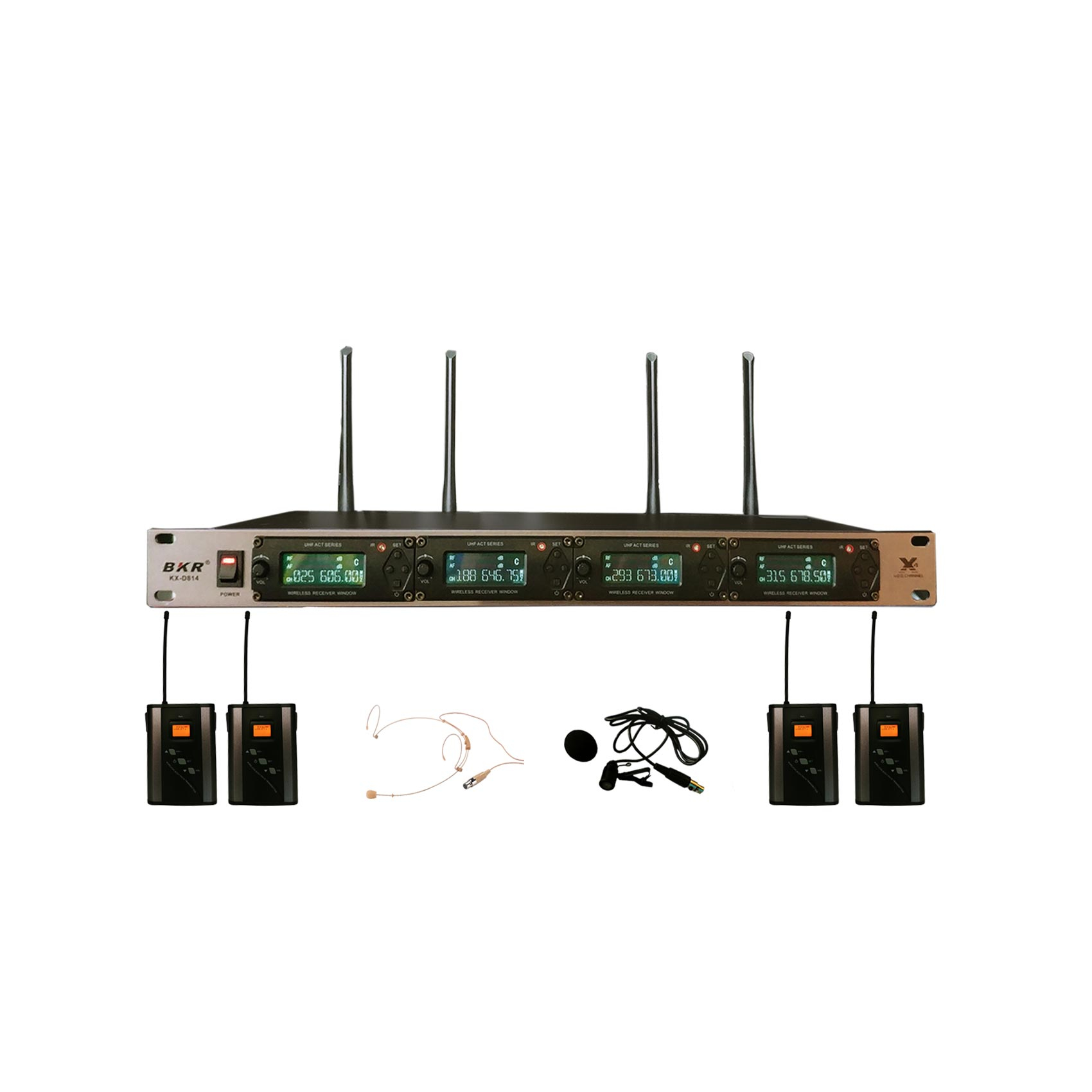 میکروفن بی سیم چهار کانال بی کی ار مدل KX-D814C
