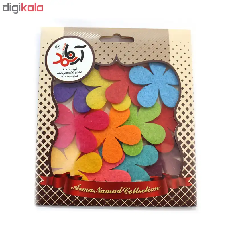 الگو نمد آرما نمد طرح گل پنج پر 5 سانتی مدل NGPP5