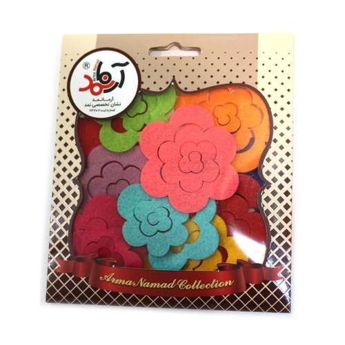 الگو نمد آرما نمد طرح گل رز 6 سانتی مدل NGR6