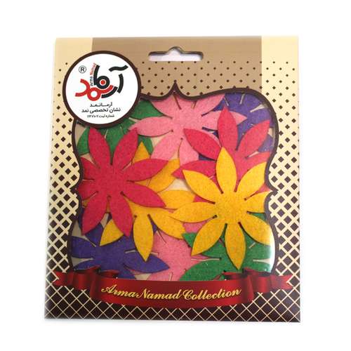 الگو نمد آرما نمد طرح گل هشت پر 6.5 سانتی مدل NGHP6