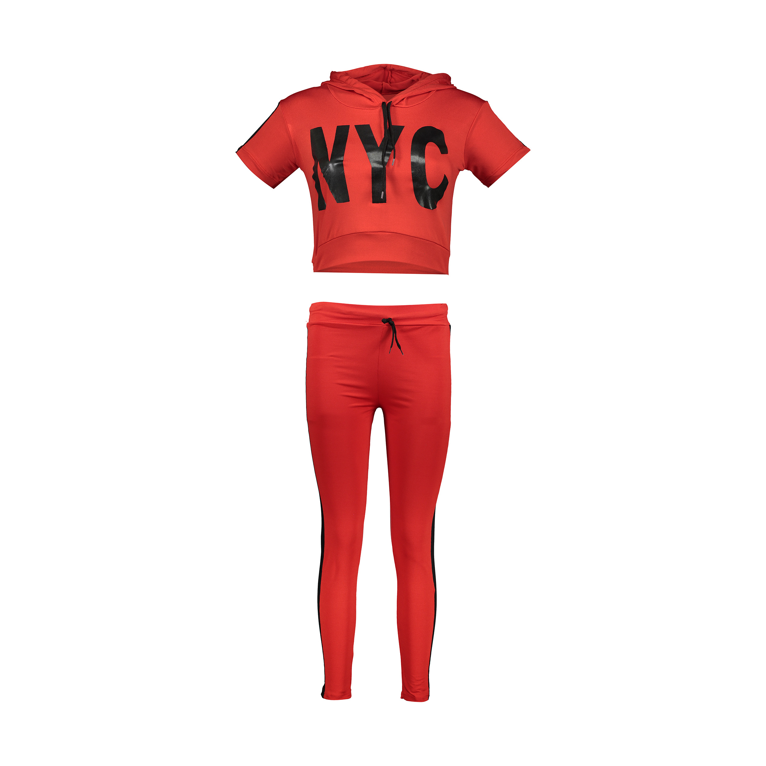 ست نیم تنه و شلوار ورزشی زنانه مدل NYC-RE