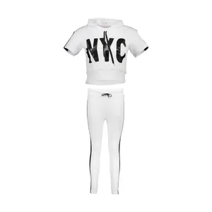 ست نیم تنه و شلوار ورزشی زنانه مدل NYC-WH
