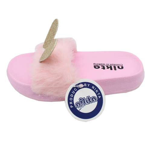 دمپایی دخترانه نیکتا مدل خرگوشی K1 497 رنگ صورتی