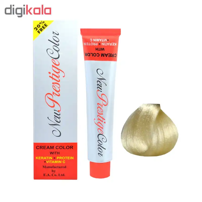 رنگ مو نیو پرستیژ کالر سری هایلایت شماره 901 حجم 120میلی لیتر رنگ بلوند فوق العاده روشن