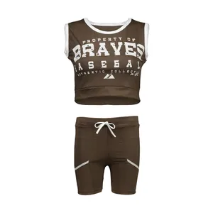 ست نیم تنه و شلوارک ورزشی زنانه مدل Braves-BR