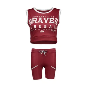 ست نیم تنه و شلوارک ورزشی زنانه مدل Braves-CR