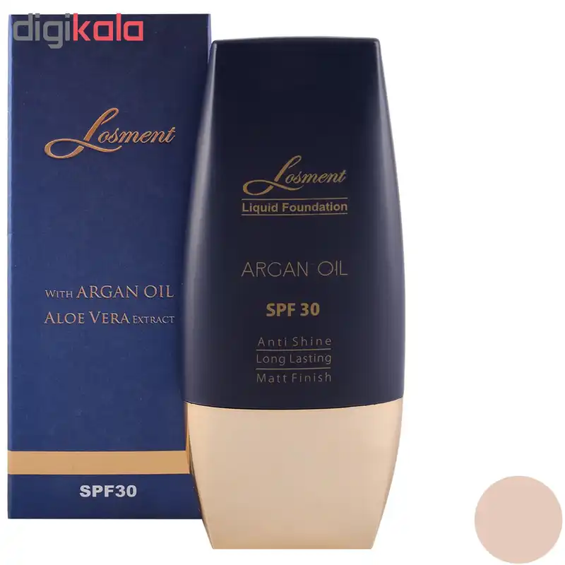 کرم پودر لوسمنت SPF30 حاوی روغن آرگان و آلوئه ورا شماره L223 حجم 30 میلی لیتر