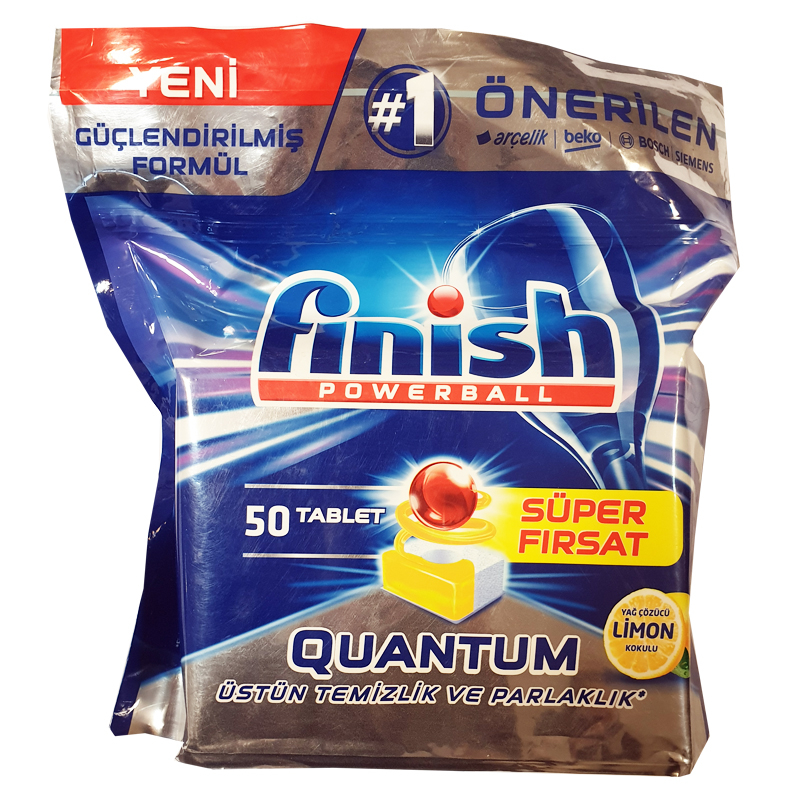 قرص ماشین ظرفشویی فینیش مدل Yeni Quantum وزن 500گرم بسته 50 عددی