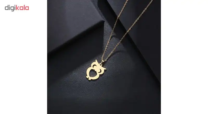 آویز گردنبند طلا 18 عیار زنانه جواهری میکا طرح جغد کد 0110012