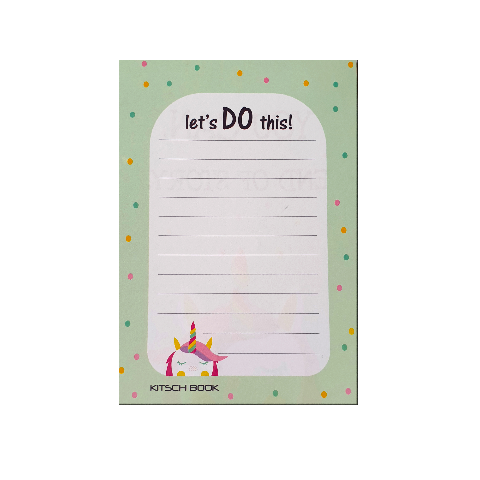کاغذ یادداشت کیچ بوک مدل Lets do this طرح یونیکورن