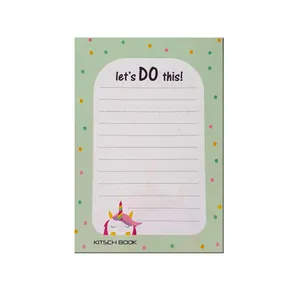 کاغذ یادداشت کیچ بوک مدل Lets do this طرح یونیکورن