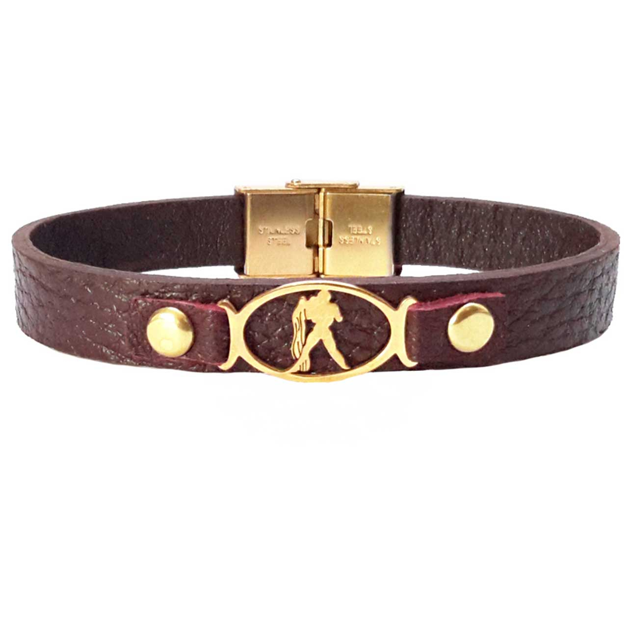 دستبند چرمی مانی چرم طرح ماه تولد بهمن کد BL-181