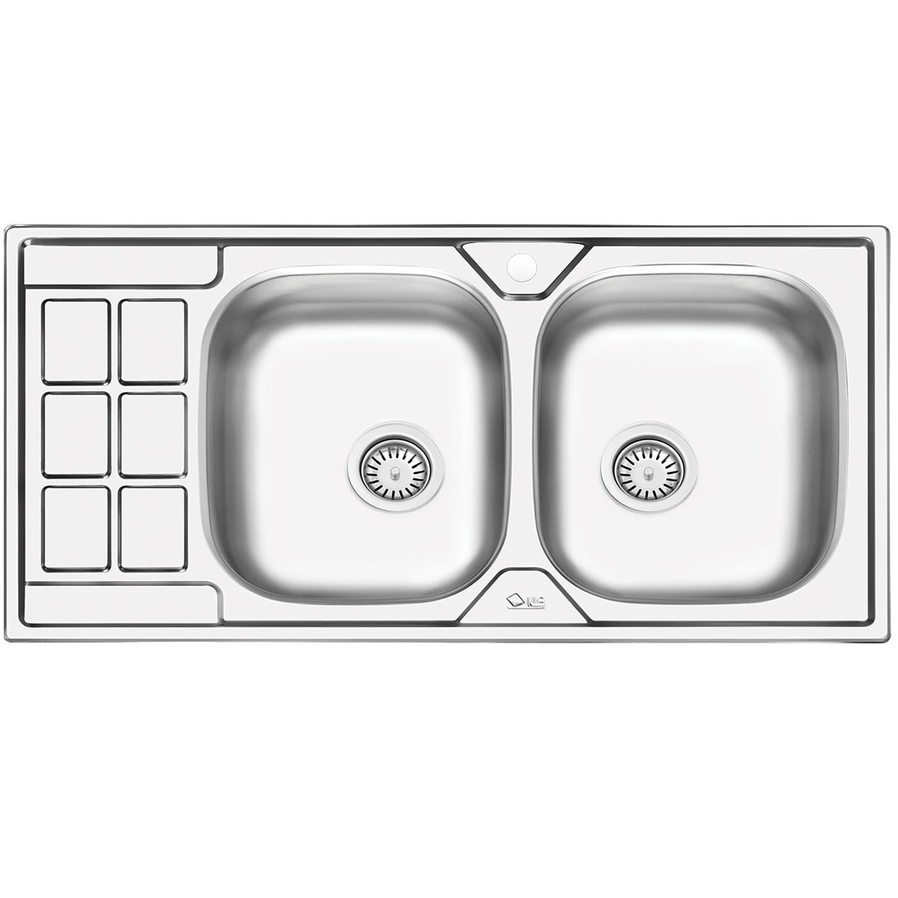 سینک ایلیا استیل مدل 4053R توکار سایز 50 × 100 سانتی متر