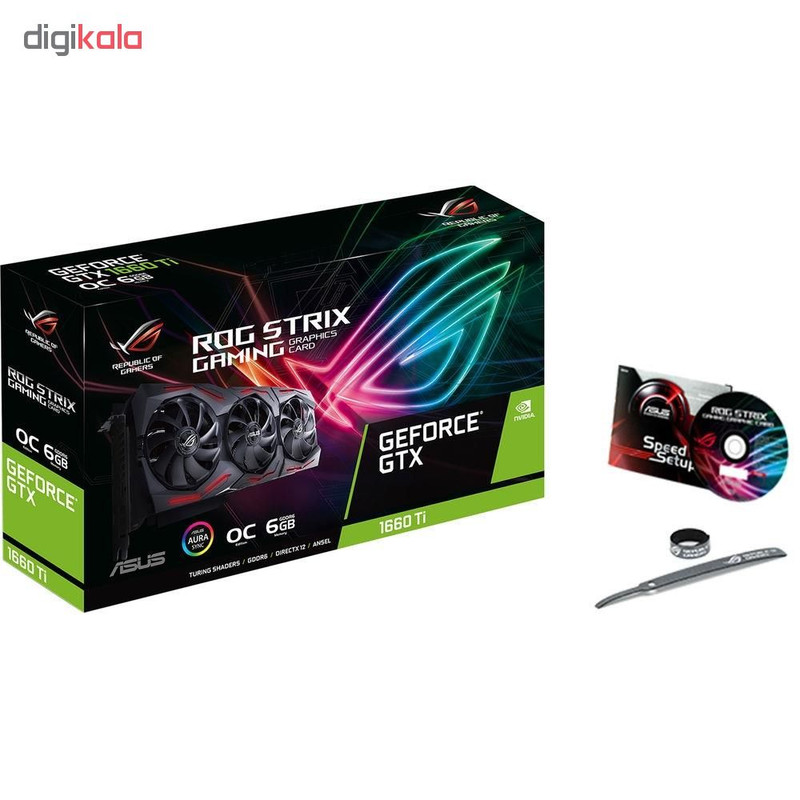 کارت گرافیک ایسوس مدل ROG-STRIX-GTX1660TI-O6G-GAMING