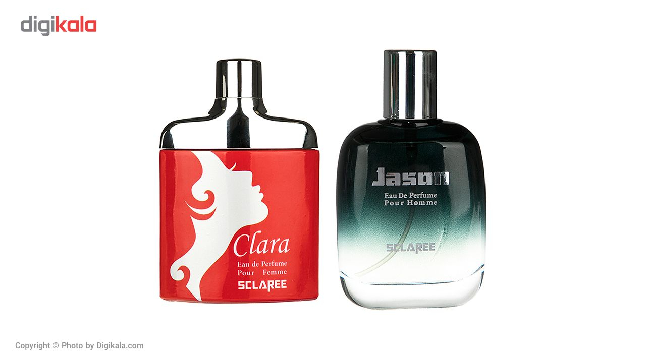 ادوپرفیوم زنانه اسکلاره مدل Clara به همراه ادوپرفیوم مردانه اسکلاره مدل Jason