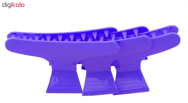 کلیپس مو مدل F203 رنگ آبی تیره بسته 3 عددی تک سایز