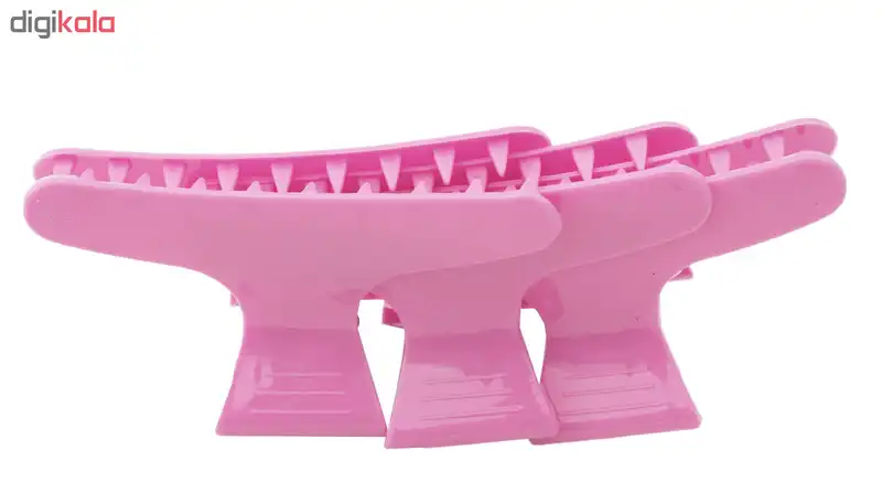 کلیپس مو مدل F204 رنگ صورتی بسته 3 عددی تک سایز