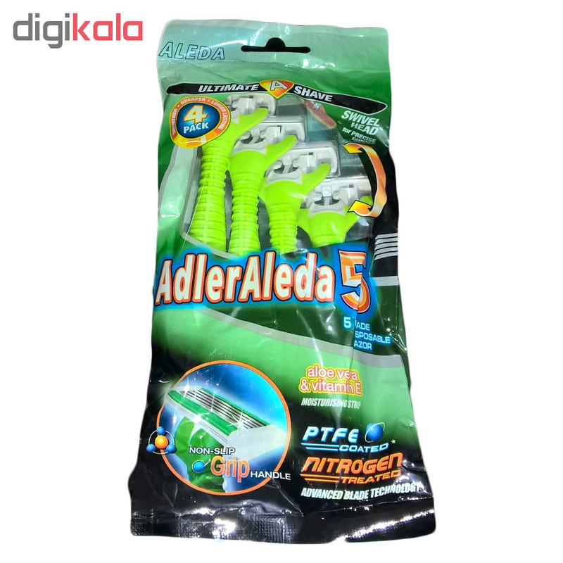 خود تراش ادلر الدا مدل 5 Blade بسته 4 عددی