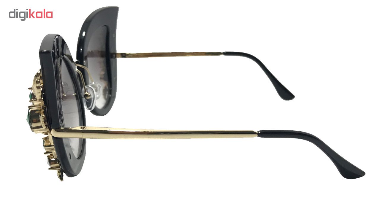 عینک آفتابی زنانه مدل JR6698 به همراه جا سوییچی چرم طبیعی طرح کفش هدیه