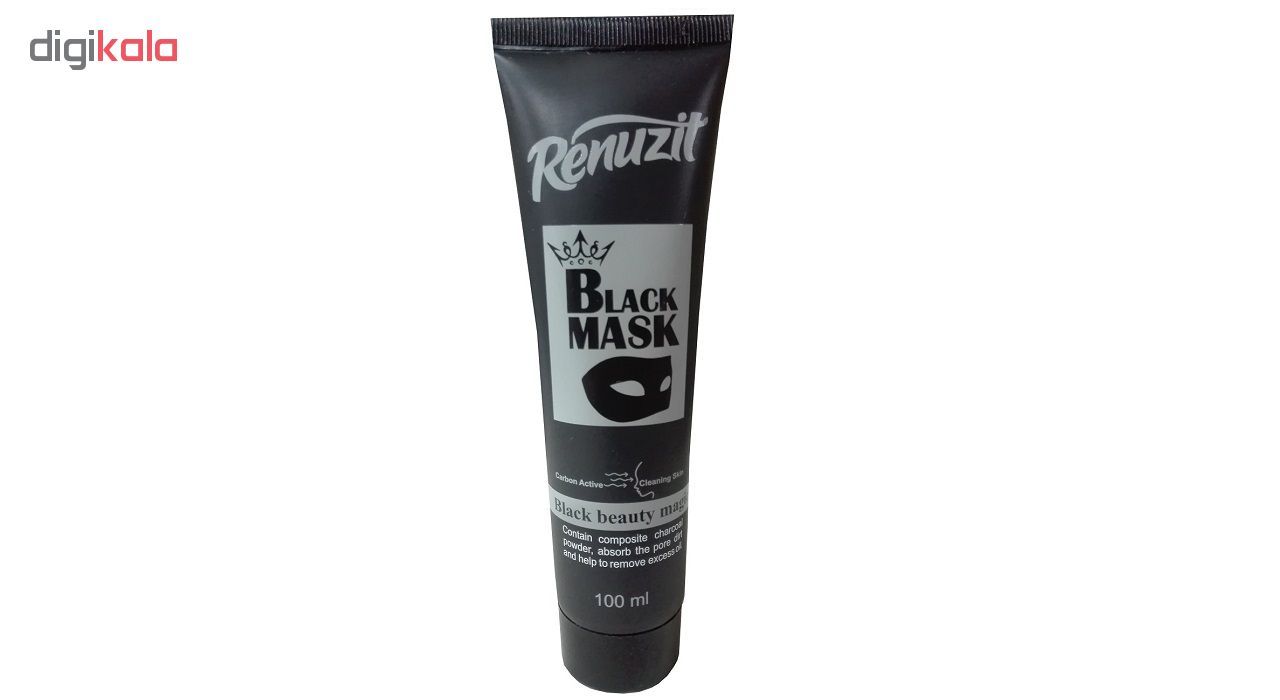 ماسک صورت رینوزیت مدل Black mask carbon active حجم 100 میلی لیتر -  - 3