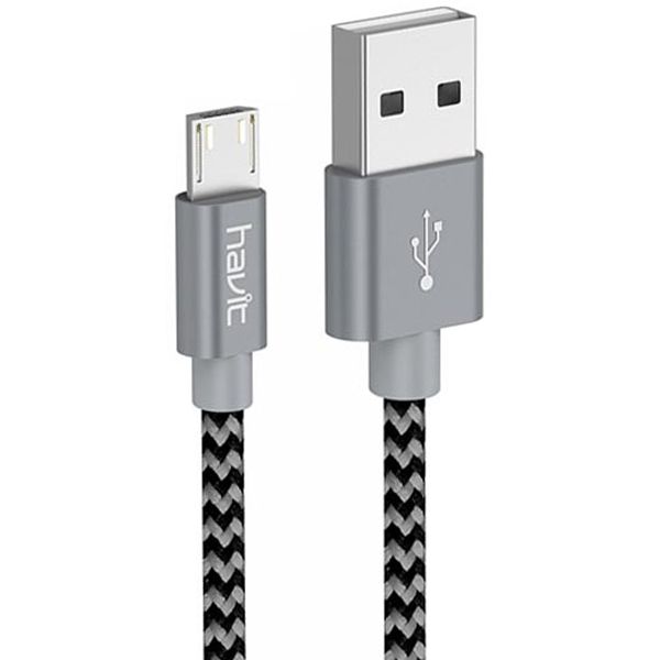 کابل تبدیل USB به microUSB هویت مدل HV-CB727X طول 1 متر کابل تبدیل USB به microUSB هویت مدل HV-CB727X طول 1 متر