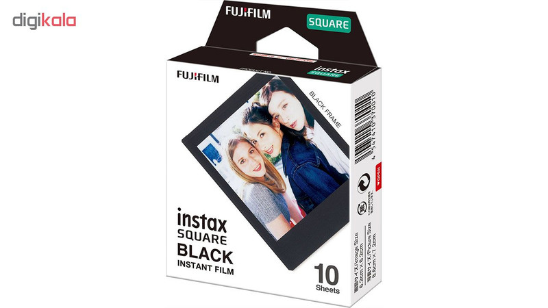 کاغذ عکس فوجی فیلم مدل Instax Square Black بسته 10عددی