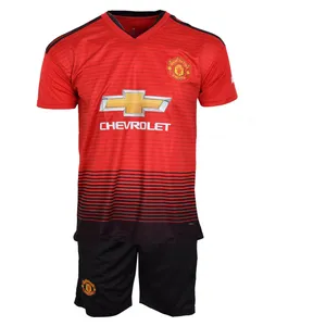 پیراهن و شورت ورزشی پسرانه طرح پوگبا مدل manutd18/19 رنگ قرمز