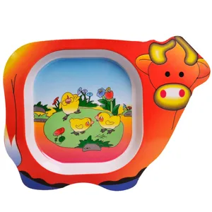 بشقاب کودک مهروز کد 5029 طرح گاو 3