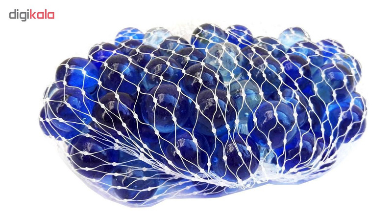 تیله شیشه ای گلدونه مدل آبی بسته 100 عددی